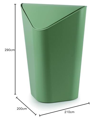 umbra CORNER CAN ゴミ箱 5L スプルース(グリーン) スイング ふた付角型 ダストボックス_画像6