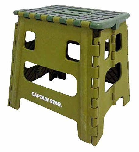 キャプテンスタッグ(CAPTAIN STAG) 踏み台 ステップ 椅子 折りたたみ ステップ Mサイズ グリーン UW-1509_画像1