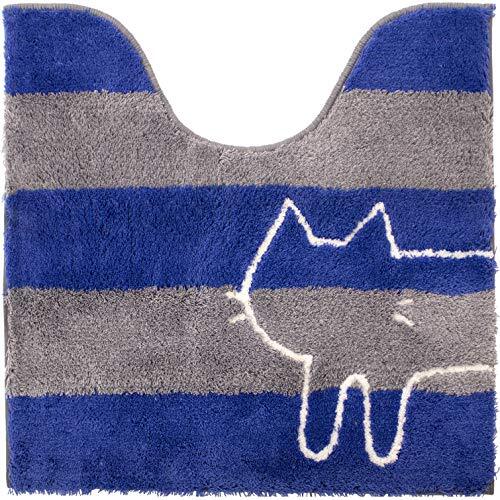 オカ(OKA) うちねこ レギュラーサイズ トイレマット 約60×60cm (ブルー)_画像1