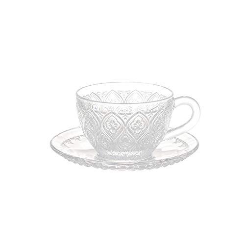 ダルトン(Dulton) 食器 グラスカップ&ソーサー フィオーレ クリア 160ml GLASS CUP & SAUCER ''FIORE''_画像1