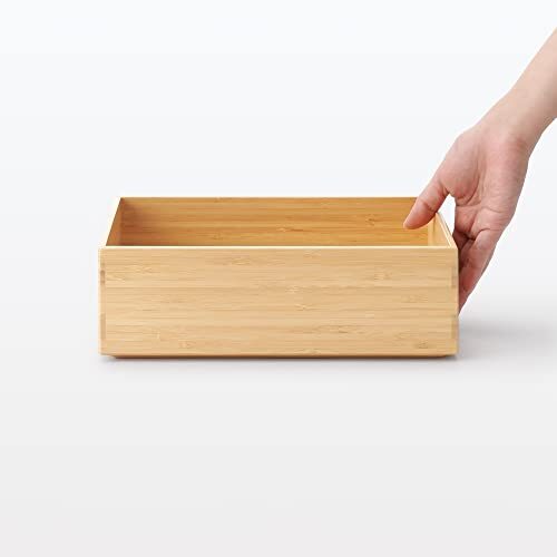 無印良品 重なる竹材長方形ボックス 収納用品 ハーフ 小 幅26×奥行18.5×高さ8.5cm 12047261_画像10