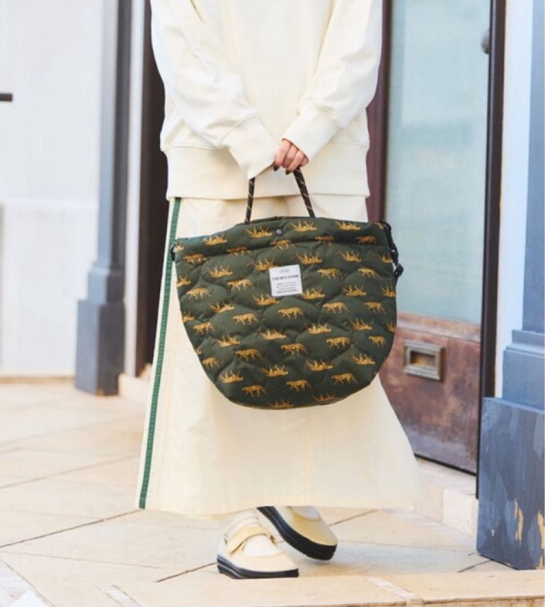 キウ×フリークスストア 別注 PADDED TOTE BAG/パデットトートバッグ レオパード 定価¥3,850