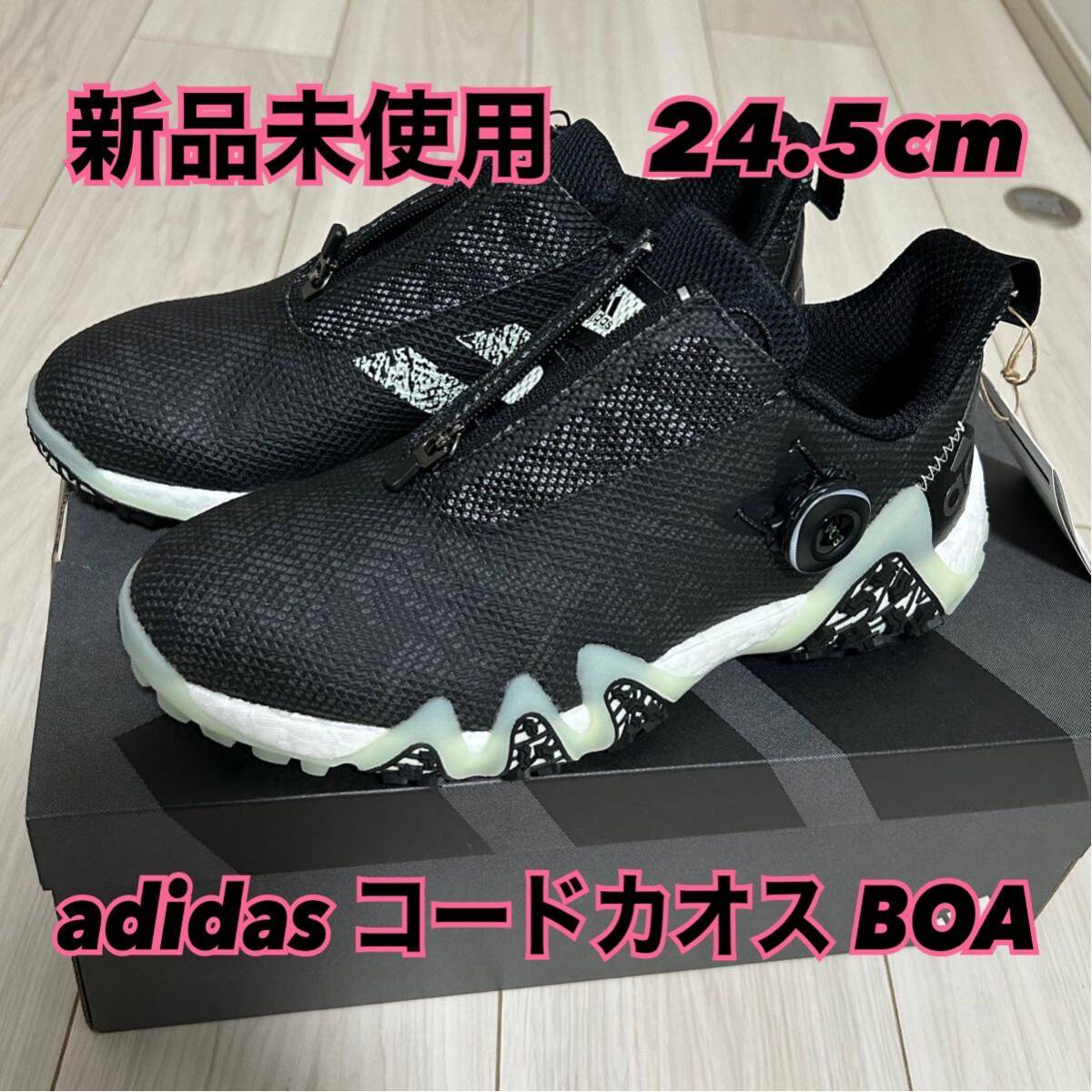 [ новый товар не использовался ] Adidas код Chaos BOA 24.5cm черный женский туфли для гольфа adidas LVD71 GX3942