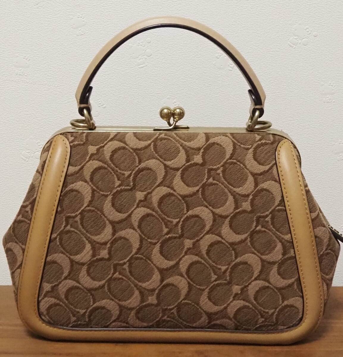  beautiful goods [COACH] Coach * signature print handbag *2WAY specification / beige group / domestic regular btik buy 