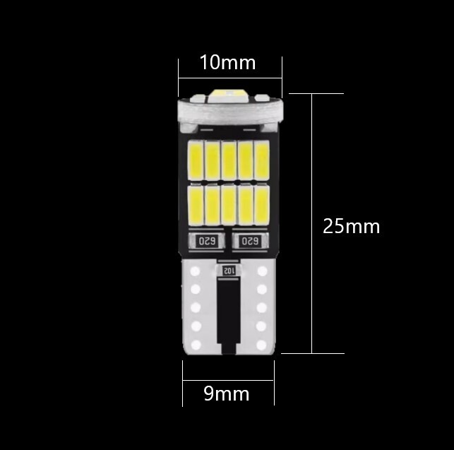 T10 4014 SMD LED 白(ホワイト) 26連 4個セット　ポジションランプ ライセンスナンバー灯 マップランプ カーテシランプ ラゲッジランプ_画像2
