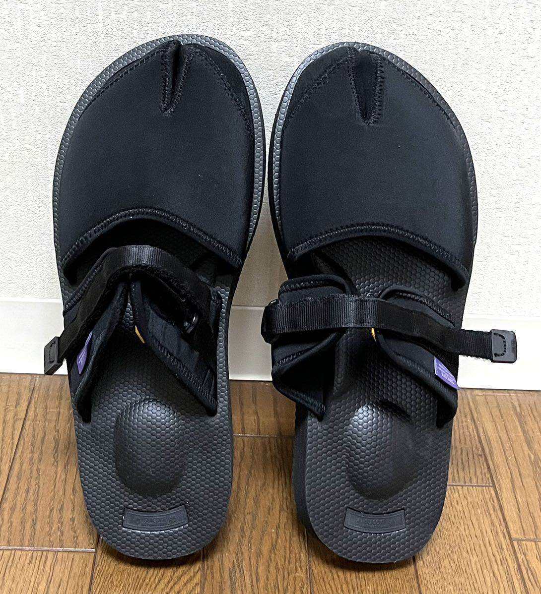 未使用 NEPENTHES ×SUICOKE PURPLE LABEL SPLIT TOE SANDAL ネペンテス×スイコック 足袋サンダル ブラック US9 27cm_画像4