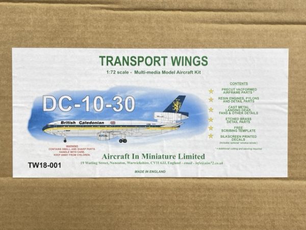  not yet constructed model TRANSPORT WINGS 1/72 scale multimedia model air craft kit DC-10-30 TW18-001 aircraft /57378.*7