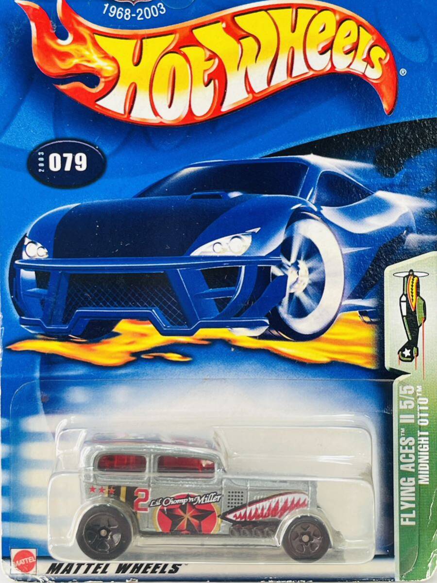 新品未開封 保管品 Mattel マテル Hot Wheels ホットウィール ミニカー 旧ロゴ FLYING ACES II 5/5 MIDNIGHT OTTO 2003 079 / 089_画像1