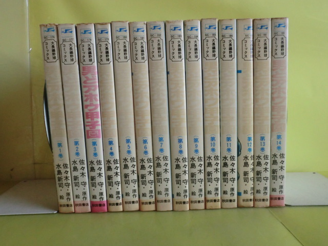 【男どアホウ甲子園】 全28巻 水島新司・佐々木守・作画 昭和49～54年版 秋田書店 経年焼け_画像6