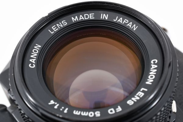 【美品】Canon キヤノン New F-1 + AE POWER WINDER FN + New FD F1.4 50mm #E008_画像10