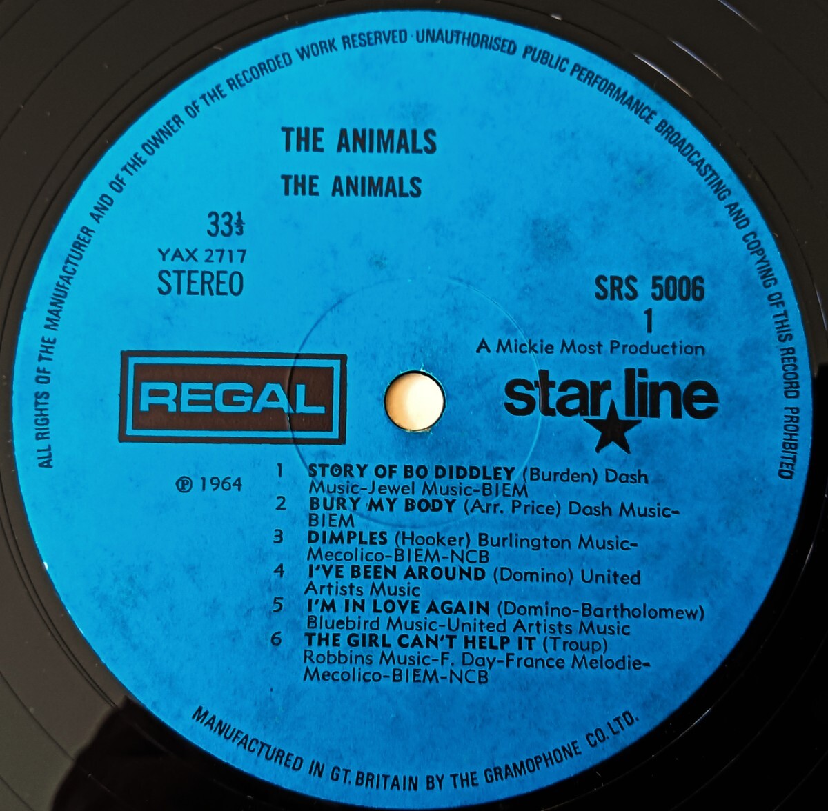 The Animals/英Regal Starline/Eric Burdon/Alan Price_画像3