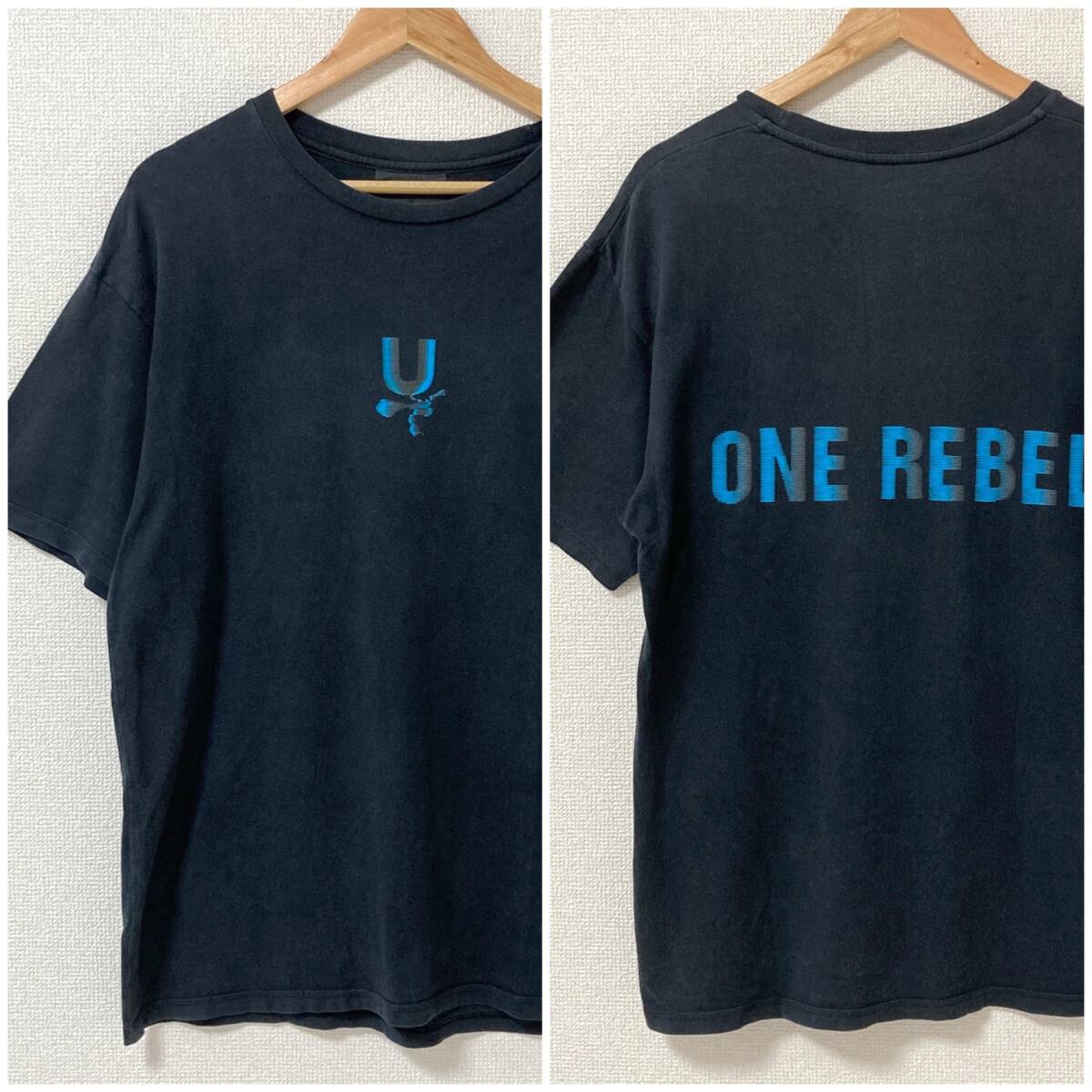 2000SS gfy期 SK務PT UNDERCOVER Uロゴ Ｔシャツ ONE REBEL ブラック 黒 Lサイズ アンダーカバー 半袖 カットソー VINTAGE archive 3110311_画像1