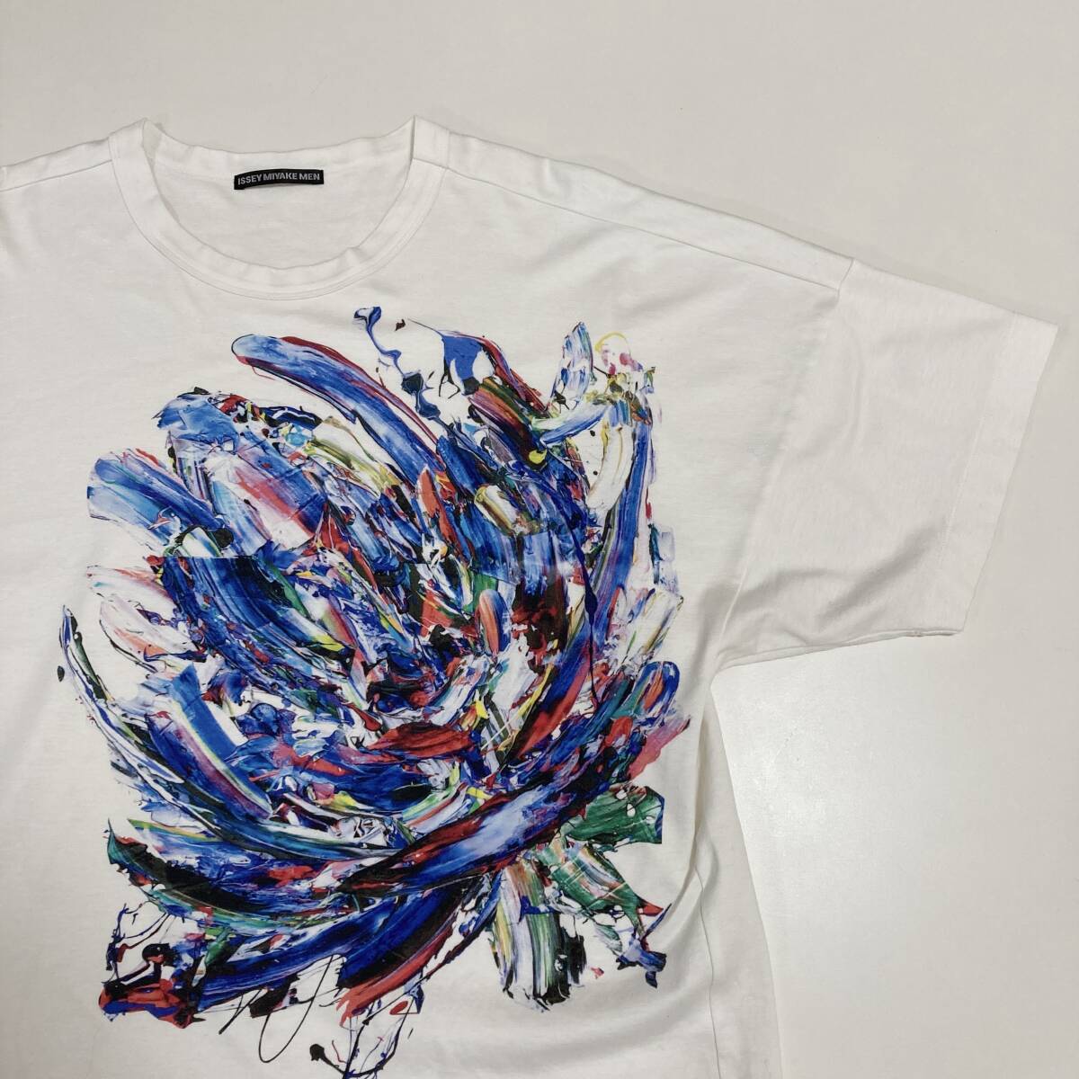 ISSEY MIYAKE MEN グラフィック ペイント ワイド Tシャツ メンズ オーバーサイズ イッセイミヤケメン 半袖 カットソー Tee archive 3110267の画像3