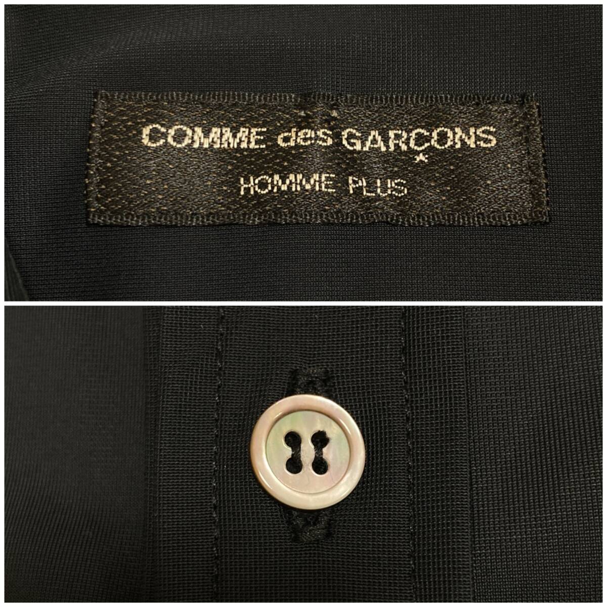 AD2002 COMME des GARCONS HOMME PLUS テープ リボン ポリ 半袖シャツ ブラック 黒 コムデギャルソンオムプリュス VINTAGE archive 4010313_画像4