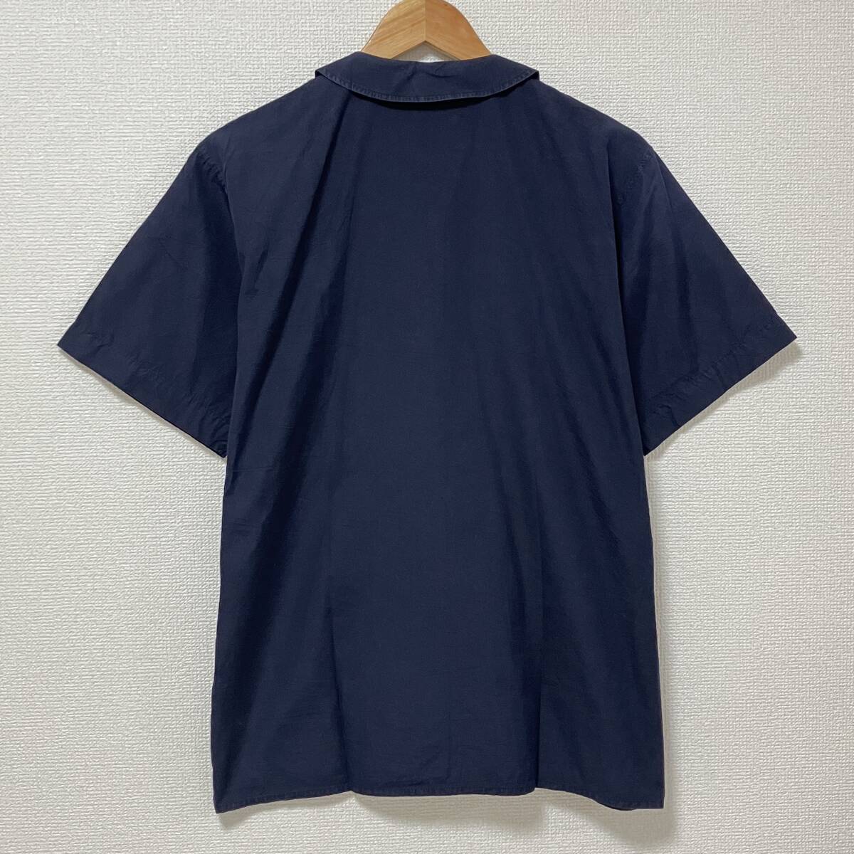 初期 80s COMME des GARCON 丸襟 半袖 シャツ ネイビー 紺 コムデギャルソン ブラウス VINTAGE archive 4040258