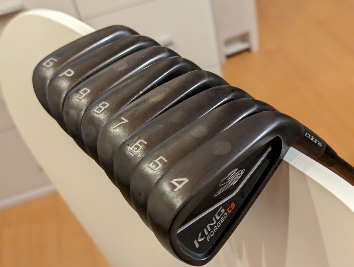【中古】Cobra KING FORGED CB 2018(4-P,G 8本)KBS S-TAPER 120S IOMIC Sticky Evolution 2.3 コブラ アイアンセット レア 希少_画像1