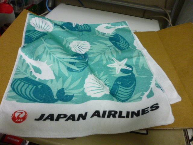  unused JAL Hawaii flight towel 