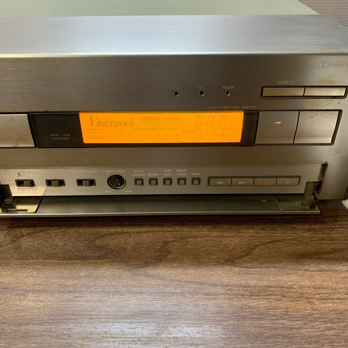 ONKYO Onkyo stereo cassette tape deck K-200A 1990 year made electrification verification settled audio equipment music hobby (A11