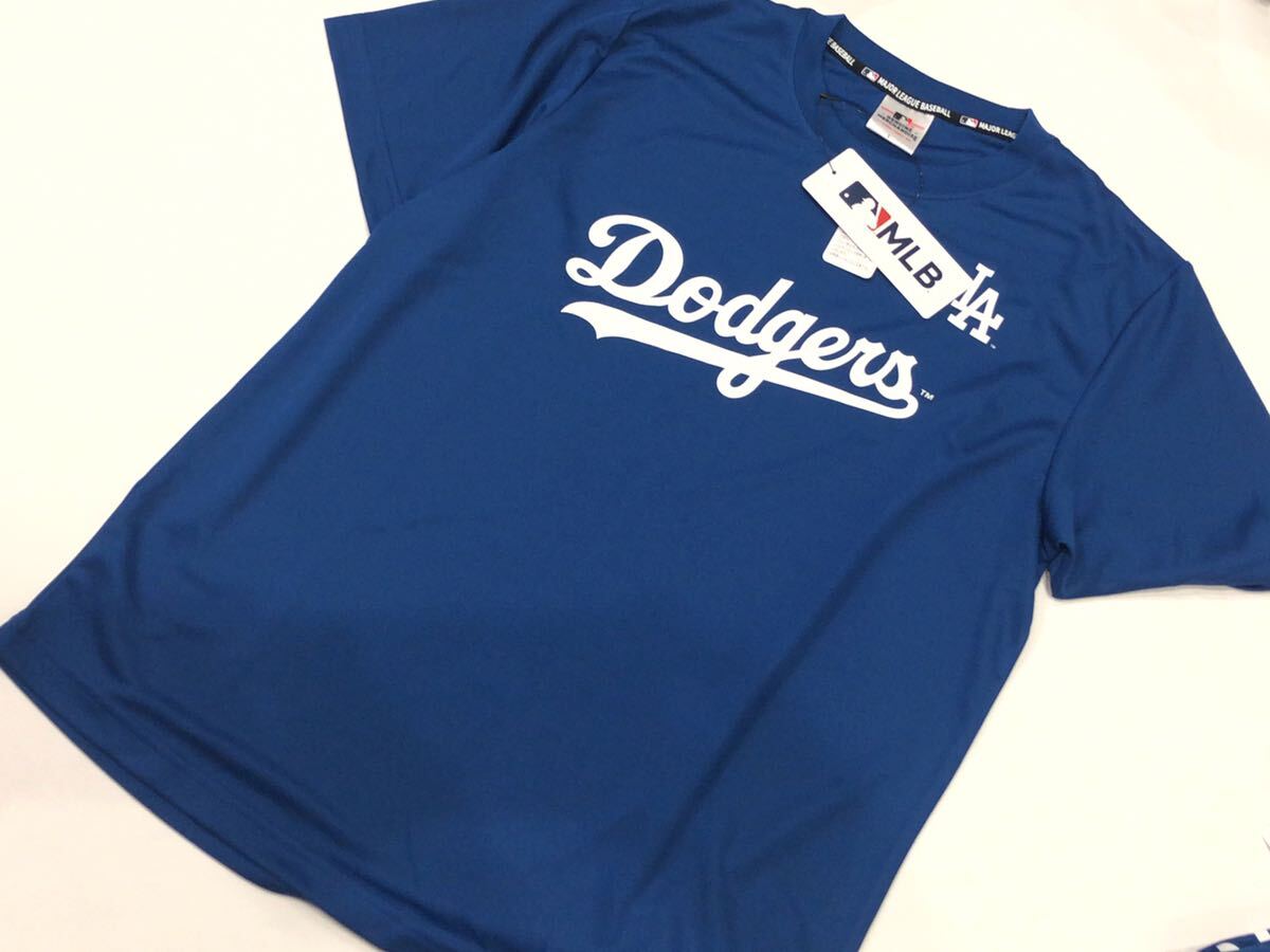 L サイズ　新品　ドジャース　半袖　Tシャツ メジャーリーグ 大谷 MLB公式 青　LAとロゴ_画像2