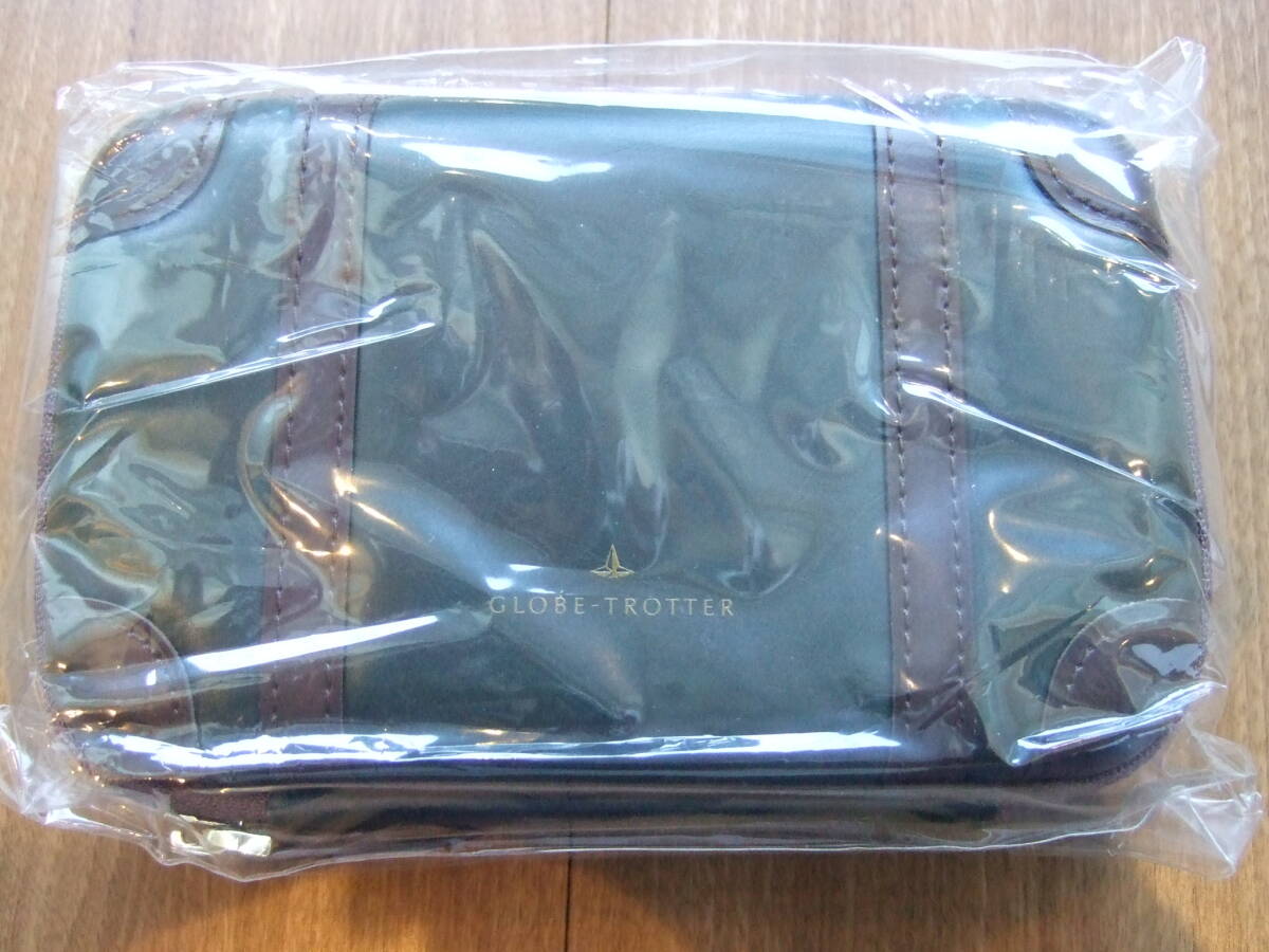 ANA 全日空 ビジネスクラス ミニ・スーツケース型アメニティポーチ緑 新品未開封 Globe-Trotter_画像1