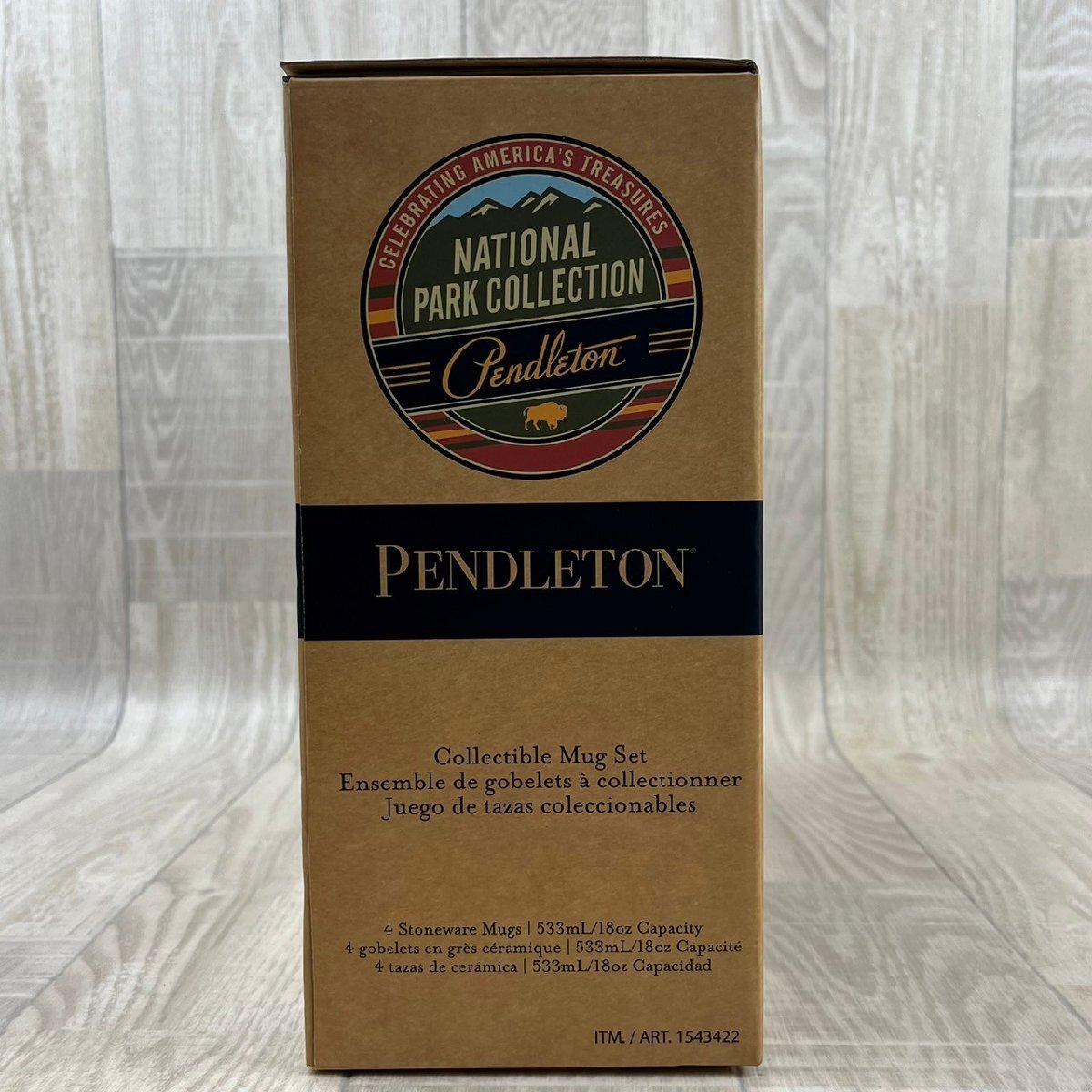 未使用 ペンドルトン PENDLETON マグカップ 4個セット Collectible Mug Set 533ml/18oz ホワイト レッド グレー グリーン コーヒー コップ_画像6