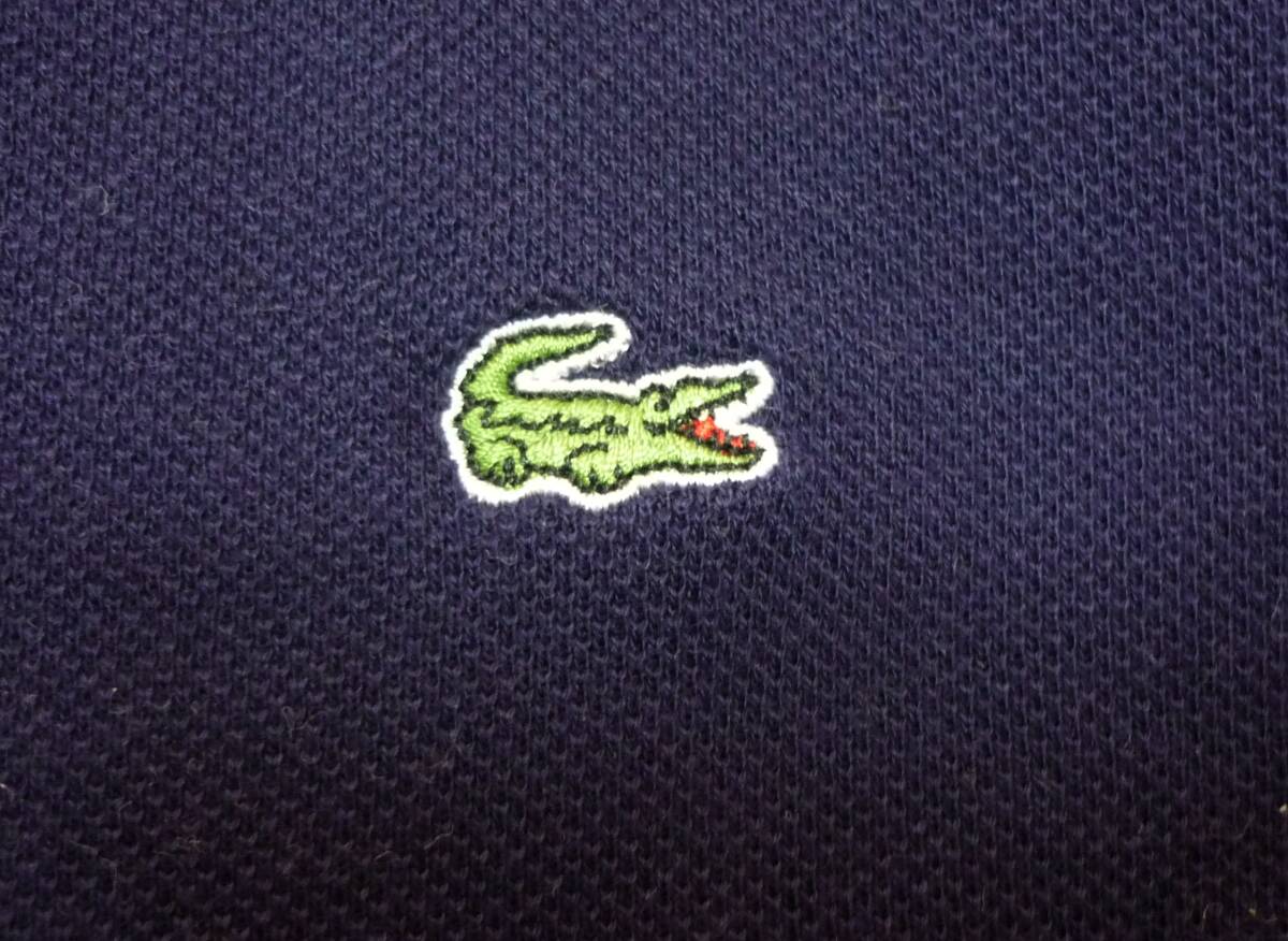 LACOSTE ラコステ★ネイビー半袖ポロシャツ★紺レディースサイズ42★美品_画像4