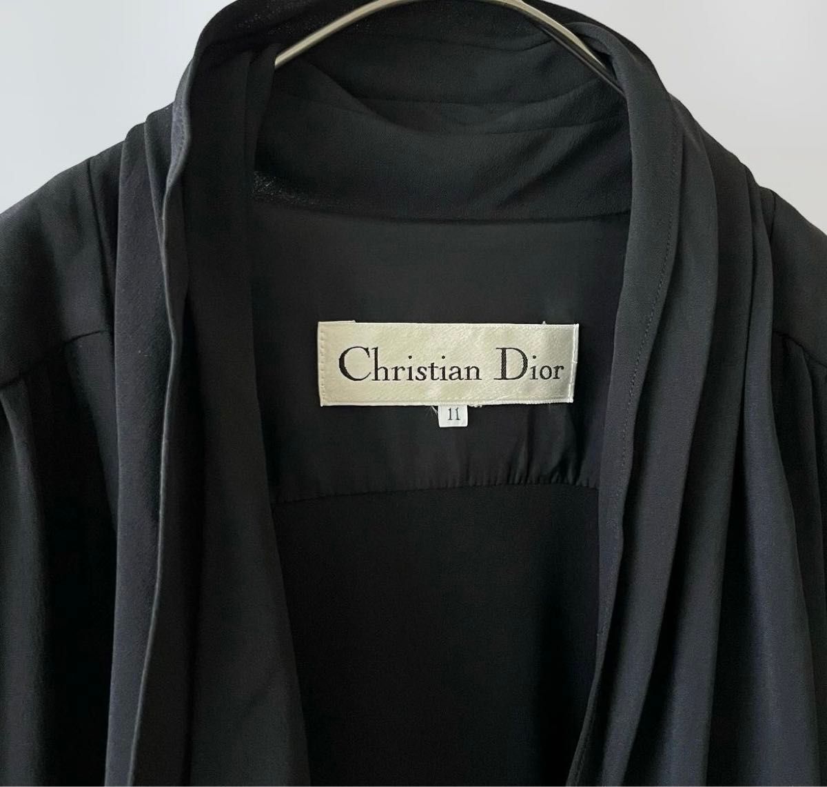 クリスチャン ディオール  Dior  カシュクール ドレープシャツ シルク混