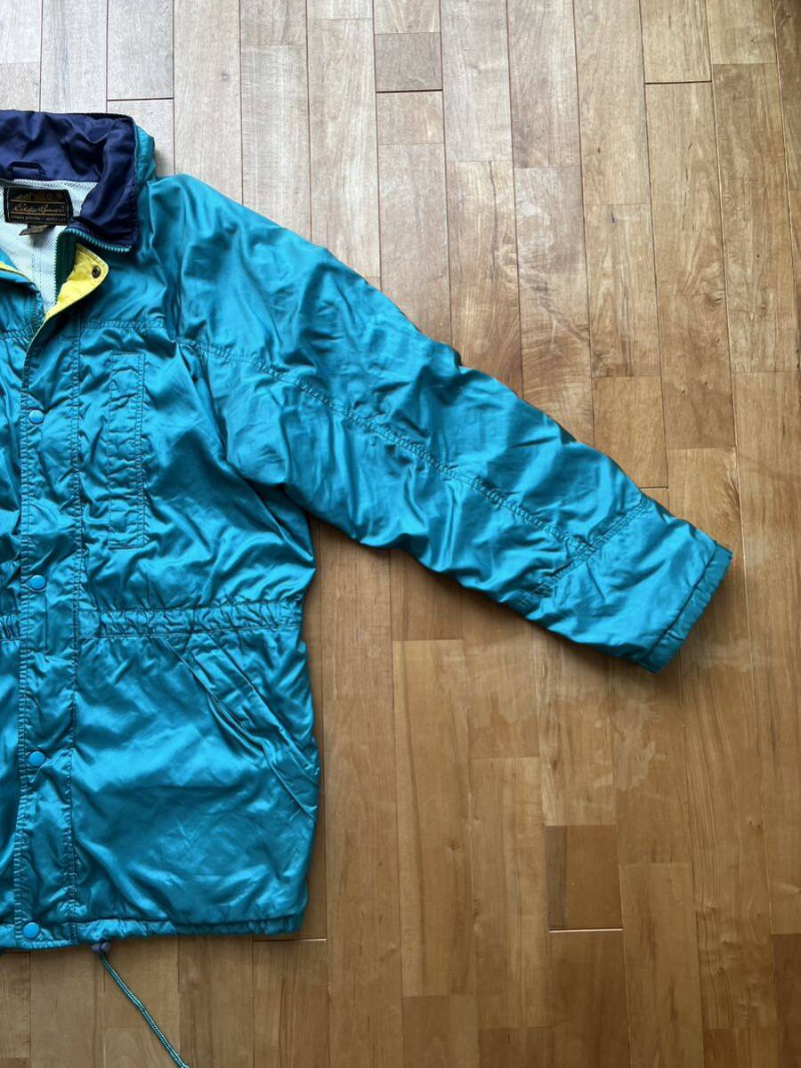 80年代 Eddie Bauer エディーバウアーGORE-TEX ゴアテックス マウンテンジャケットコート サイズM 黒タグ ヴィンテージ エメラルドグリーン