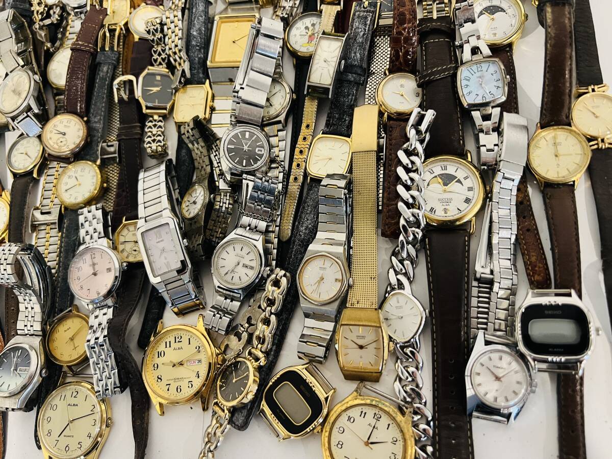 100点以上　SEIKO のみ　SEIKO製品　セイコー　 腕時計　まとめ　セット　大量　クォーツ　時計　手巻　ブランド　ジャンク_画像5