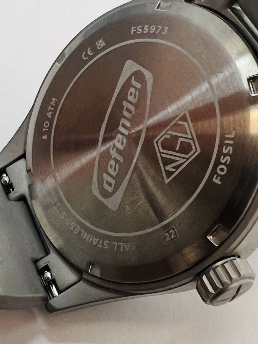 動作　FOSSIL フォッシル　ソーラー　DEFENDER FS5973 黒文字盤 メンズ 腕時計_画像5