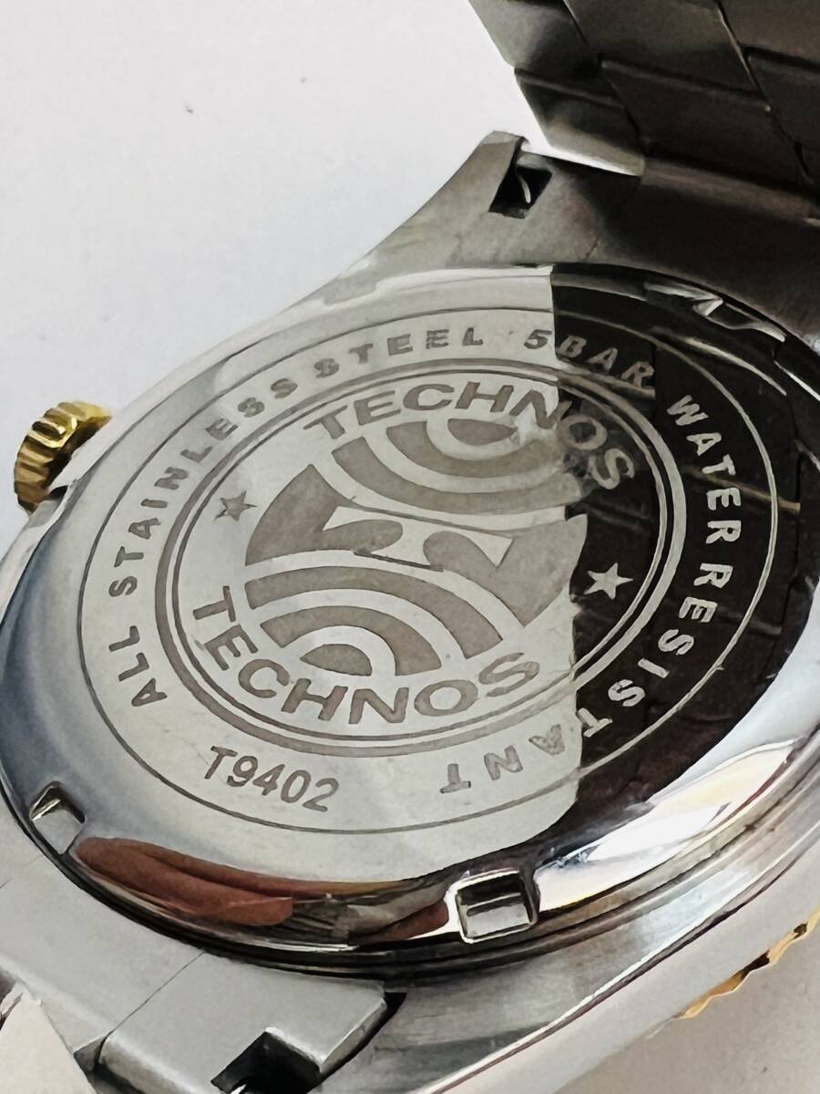 動作未確認　TECHNOS テクノス　T9402 QUARTZ クォーツ メンズ　腕時計_画像5
