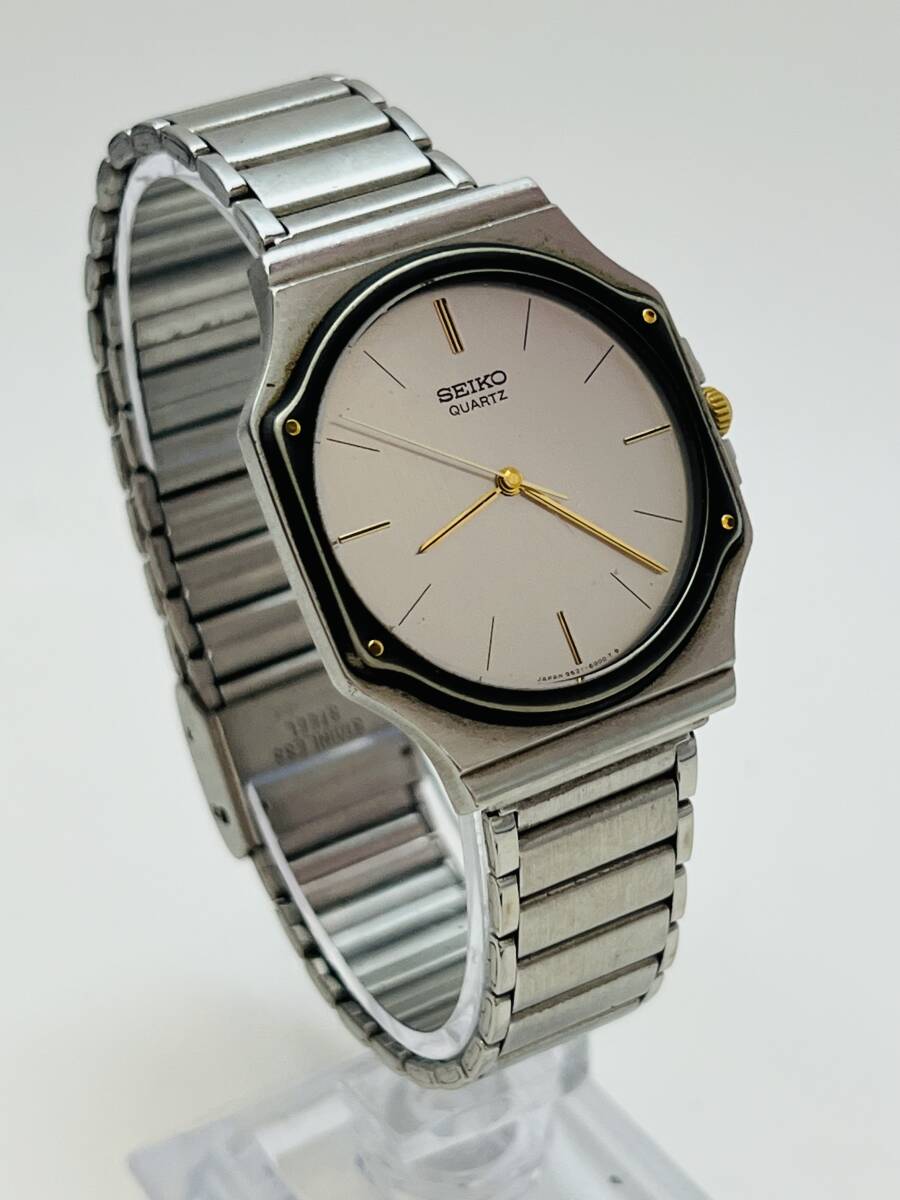 動作未確認　SEIKO セイコー QUARTZ クォーツ 9521-6000 グレー文字盤 メンズ　腕時計_画像2