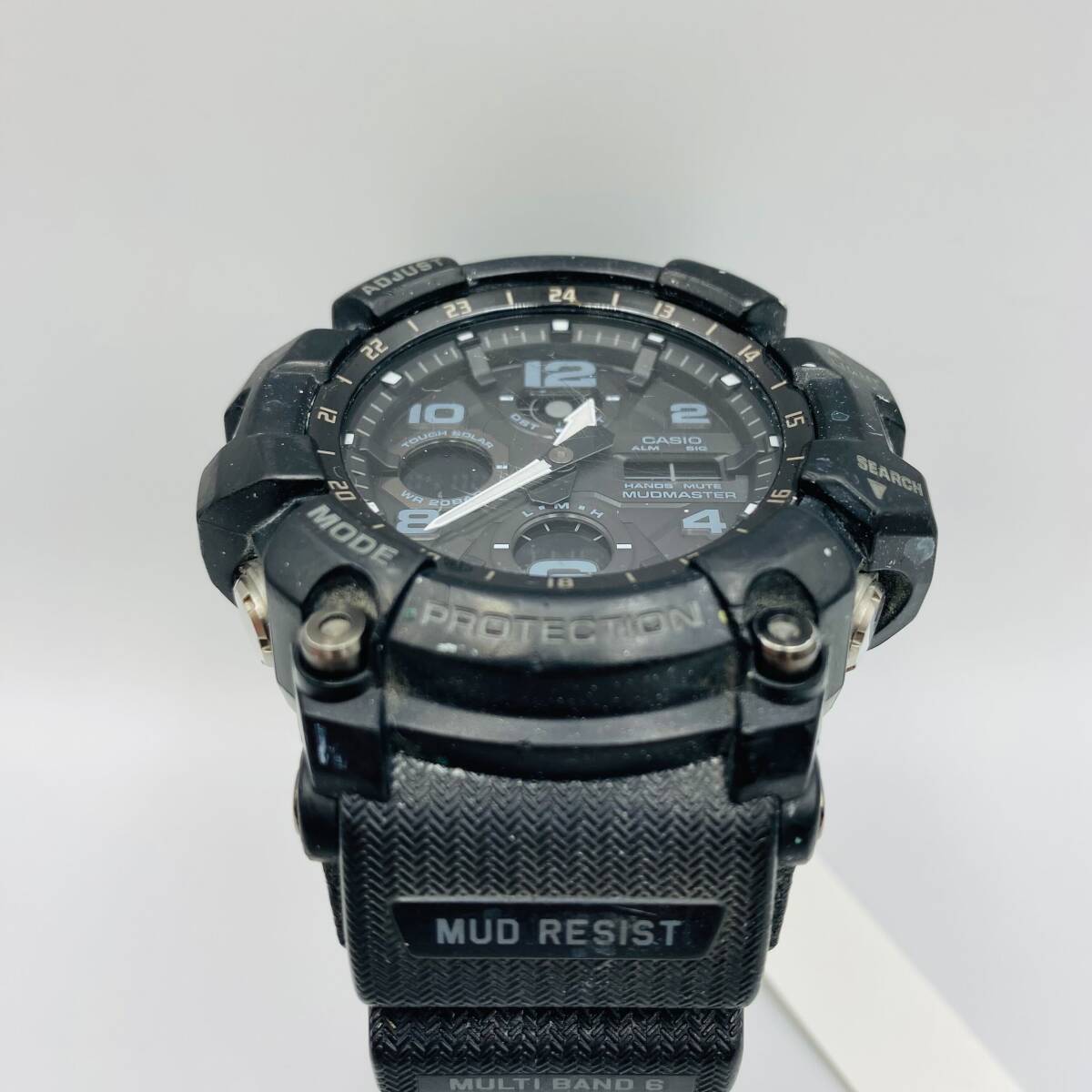 ♪A80048:CASIO カシオ G-SHOCK PROTECTION 5561 GWG-100 電波ソーラー ブラック デジアナ メンズ 中古_画像2