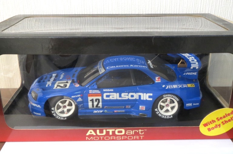 ☆K78500:オートアート JGT2001 日産スカイライン CALSONIC GTR R34 中古_画像5