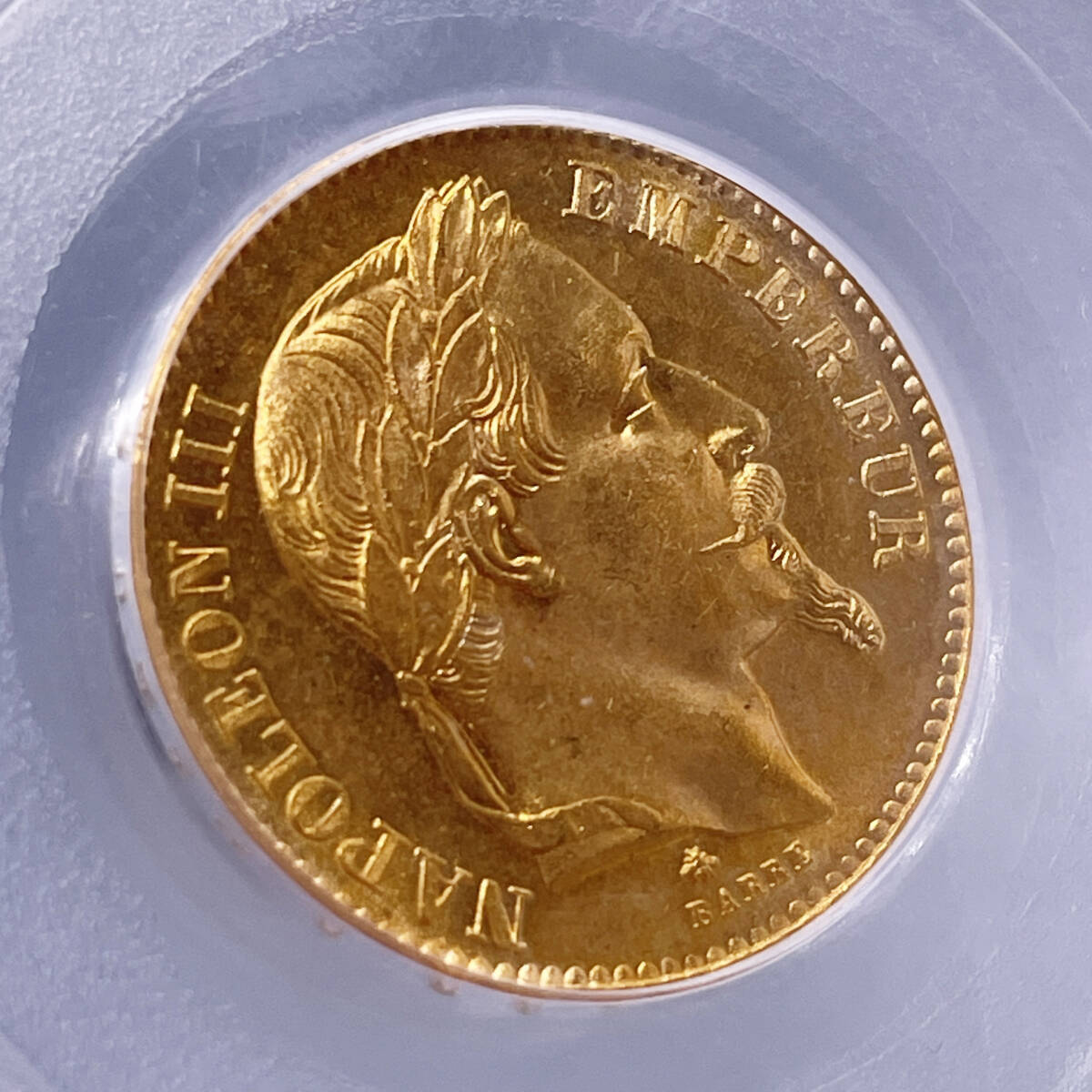 ★王道のナポレオン3世 有冠★ MS64 1868 TOP4 フランス 20フラン 金貨 PCGS パリ アンティーク コイン 硬貨 貨幣 世界コイン 投資 NGC_画像7