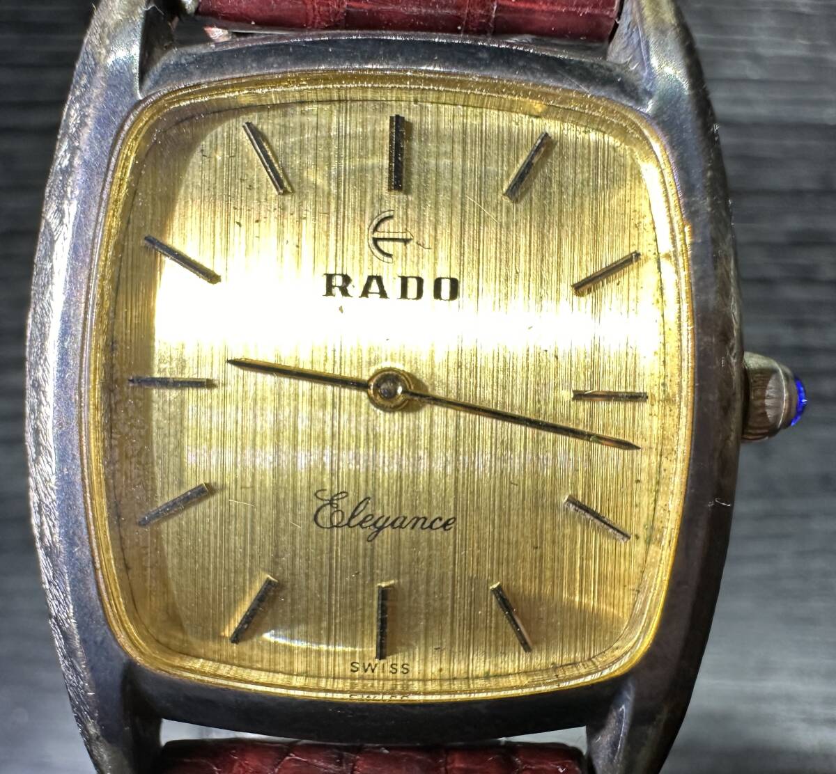 腕時計 RADO Elegance 17JEWELS 704 7001 親覧 近江神宮 昭和53年6月10 時の記念日 Ag 925 ラドーエレガンス 29.66g メンズ 稼働品 9D223WA_画像1