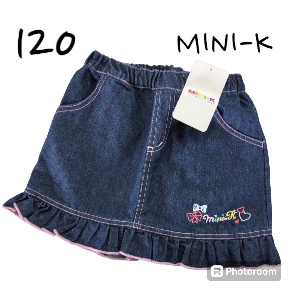 新品未使用保管品　MINI-K  ミニケー　デニム　スカート　120