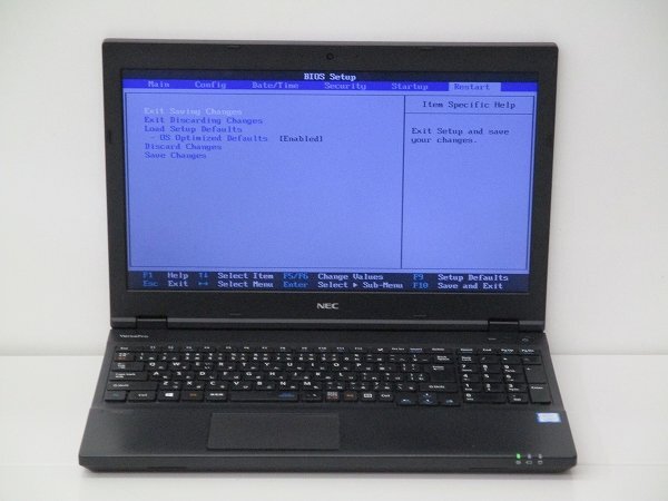 【1円スタート】NEC VKT16X-2 PC-VKT16XZG2 Core i5 8250U 1.6Ghz 8GB DVD-ROM 15.6インチ HD (1366×768) OSなし_画像1