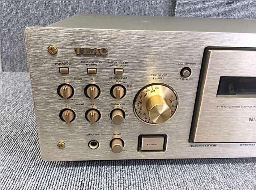 TEAC V-6030S カセットデッキ オーディオ機器 通電確認済み メンテナンス済み_画像2
