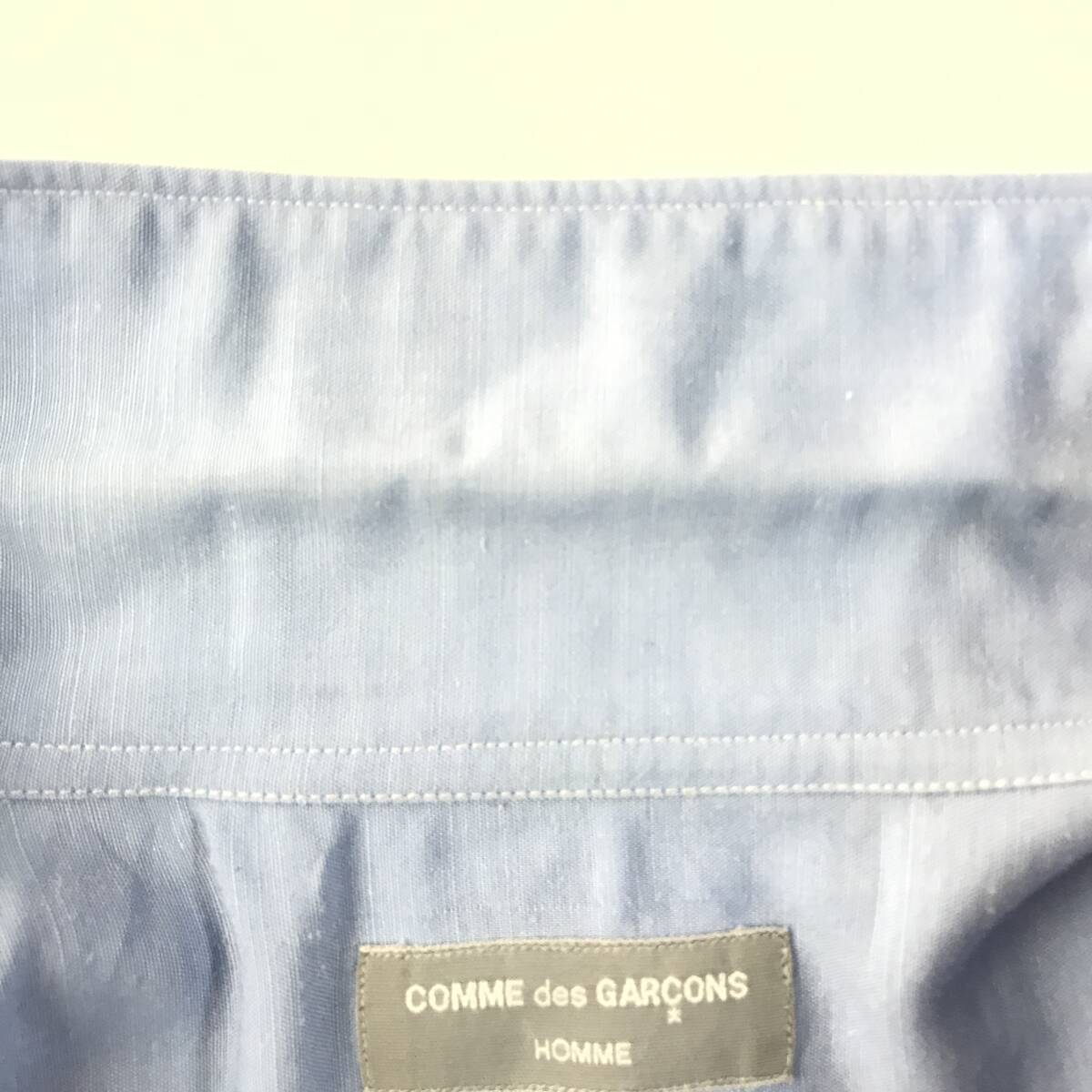 COMME des GARCONS HOMME コムデギャルソンオム デカボタン 初期開襟 半袖シャツ ブラウス_目立たない程度の襟元薄い汚れがります。