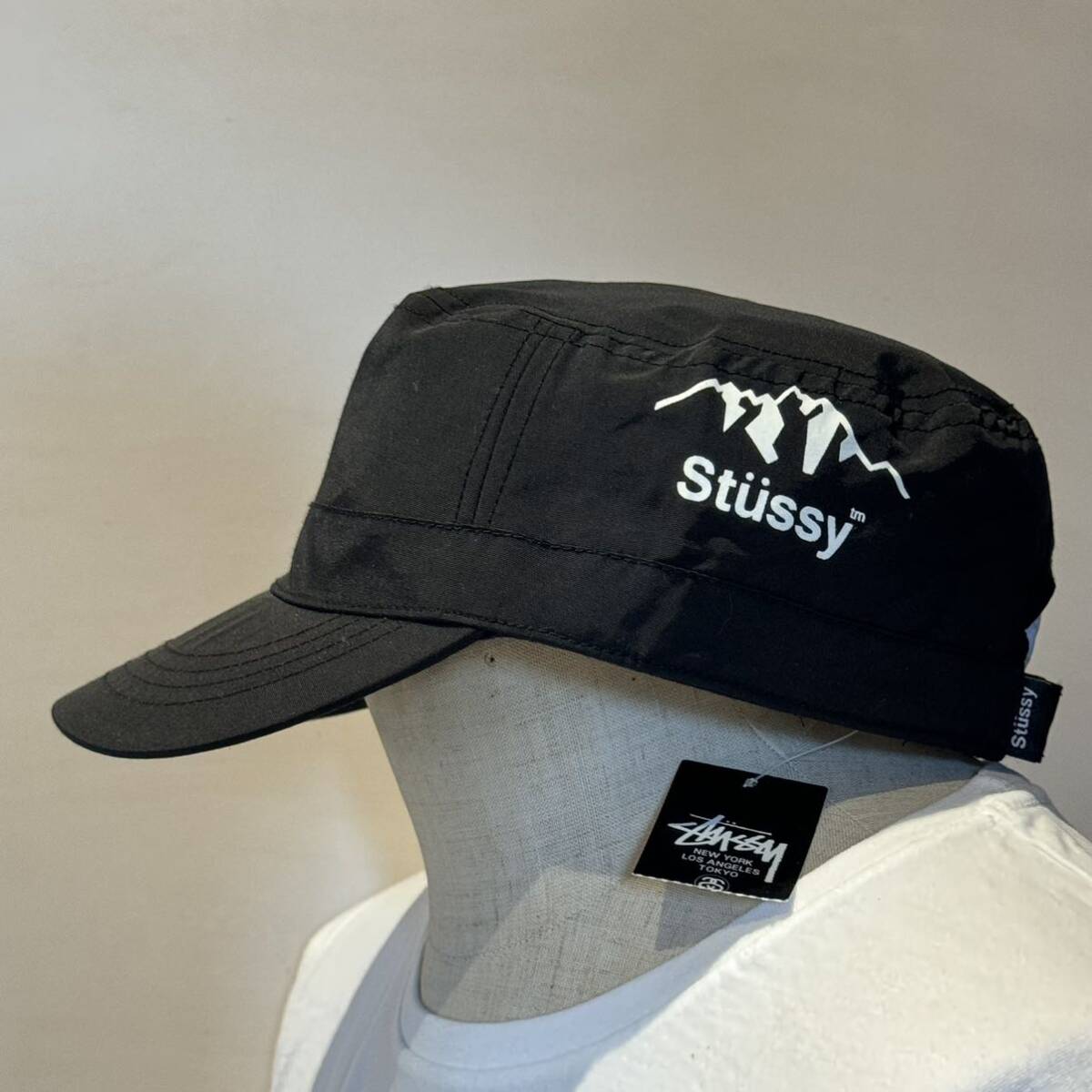 STUSSY ステューシー CAP キャップ 新品未使用 ブラック Free フリー ストリート ワークキャップ キャンプ アウトドア_画像1