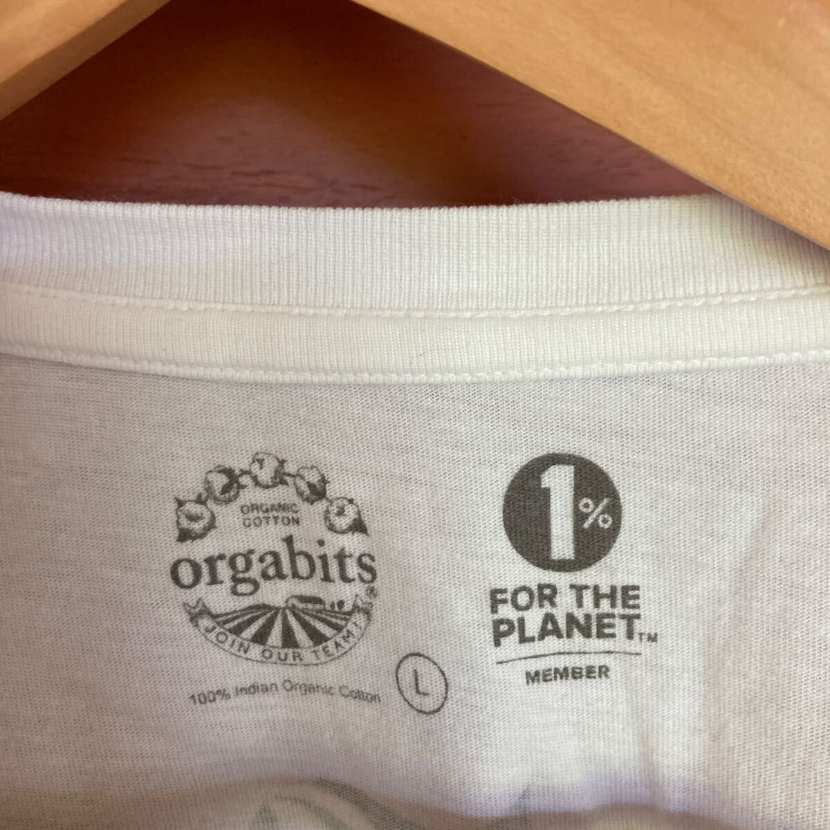 パタゴニア レア orgabits オーガニックコットン Tシャツ サイズL 白 ホワイト_画像8