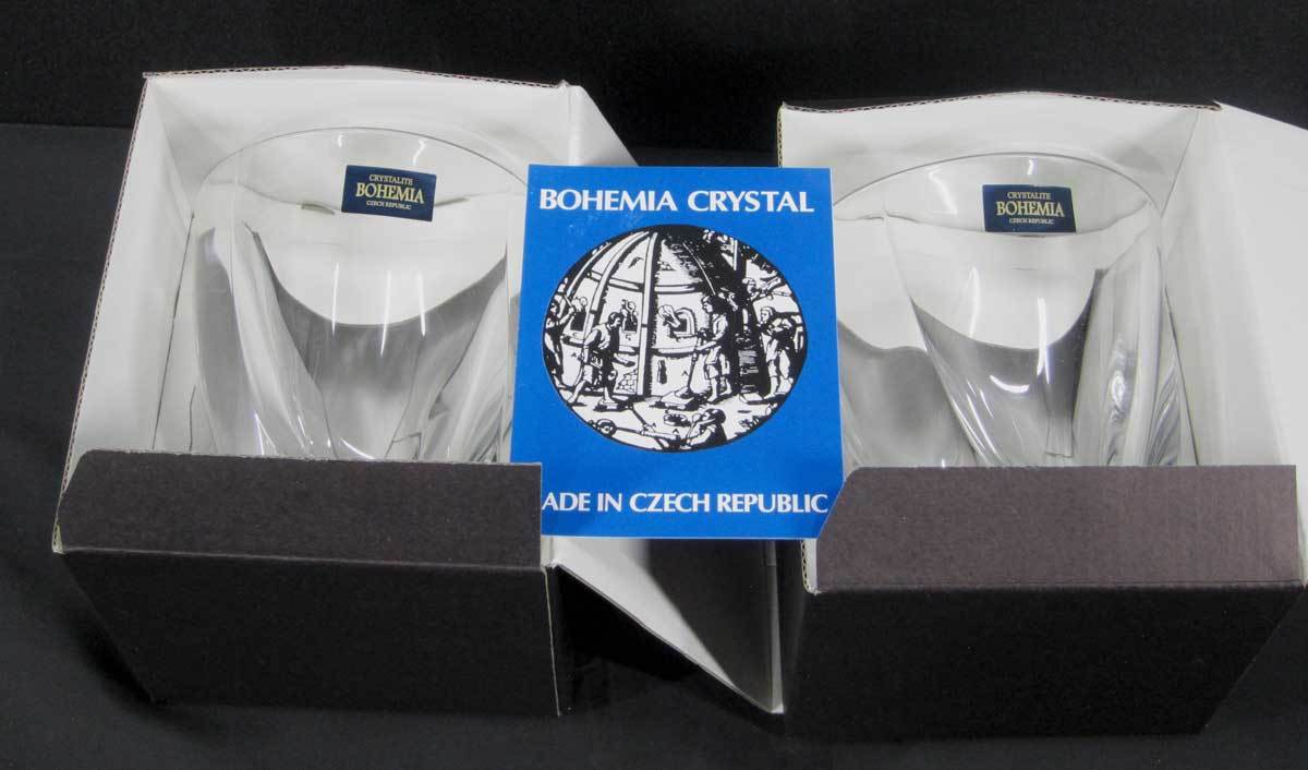 ボヘミア クリスタル５ ロックグラスペアQT340 新品