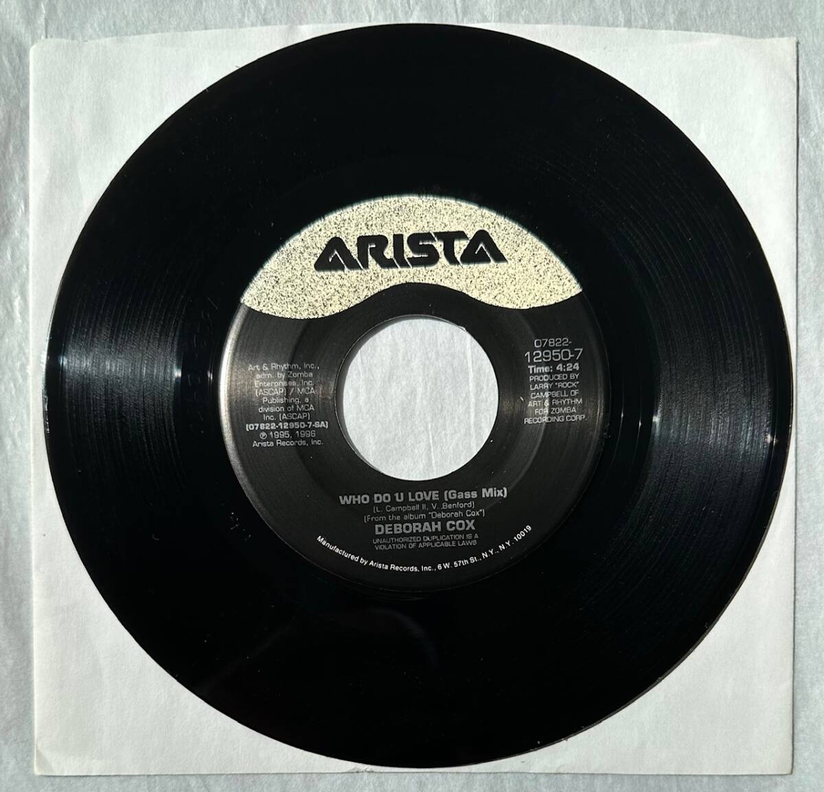 ■1995年 オリジナル US盤 Deborah Cox - Who Do U Love (Gass Mix) 7”EP 07822-12950-7 Arista Records_画像1