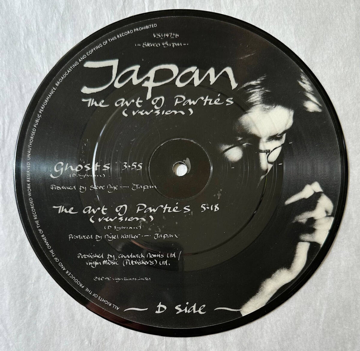 ■1982年 オリジナル UK盤 Japan - Ghosts 7”EP 限定 ピクチャーディスク VSY472 Virgin_画像2