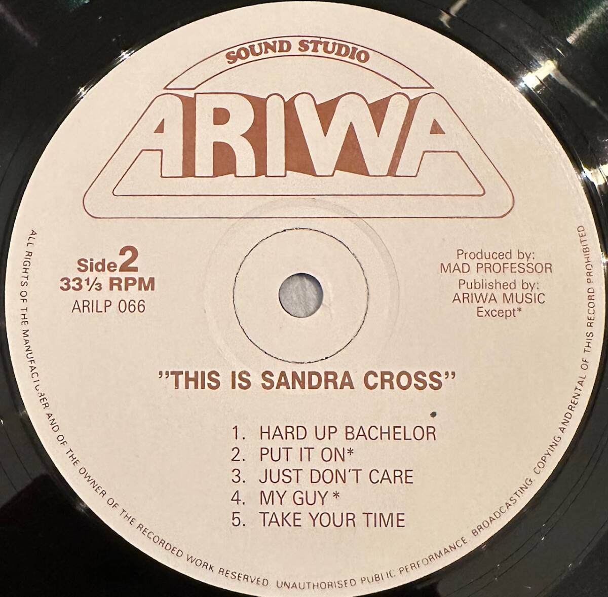 ■1991年 オリジナル UK盤 Sandra Cross - This Is Sandra Cross 12”LP ARILP 066 Ariwa_画像4