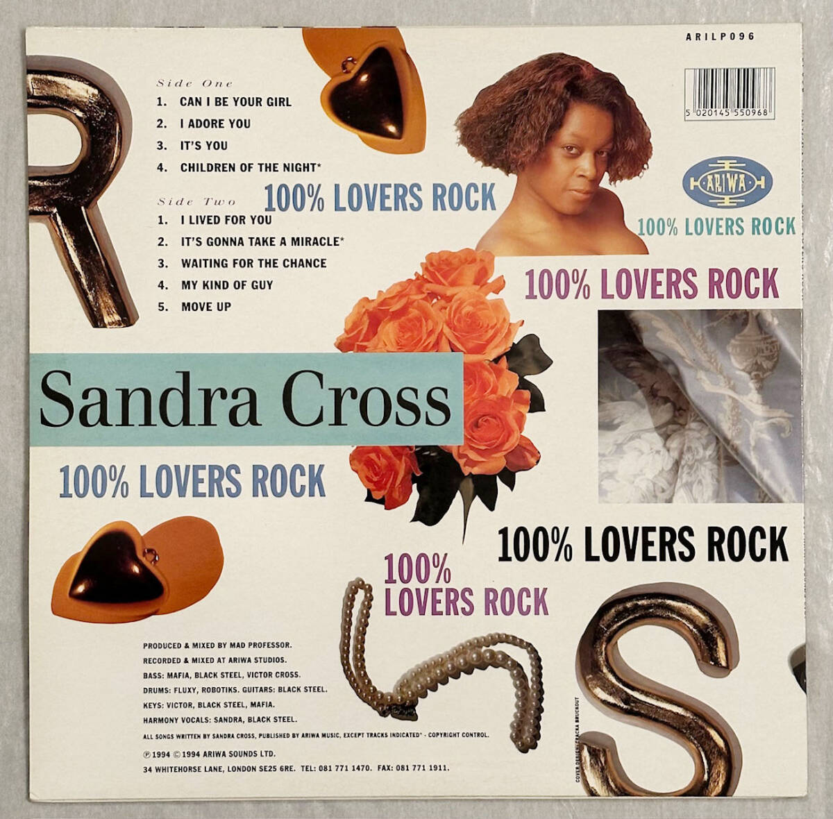 ■1994年 オリジナル UK盤 Sandra Cross - 100% Lovers Rock 12”LP ARILP 096 Ariwa_画像2