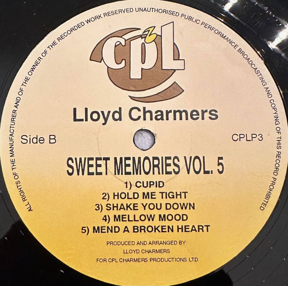 ■1985年 オリジナル UK盤 Lloyd Charmers - Sweet Memories Vol.5 12”LP CPLP3 CPL_画像4