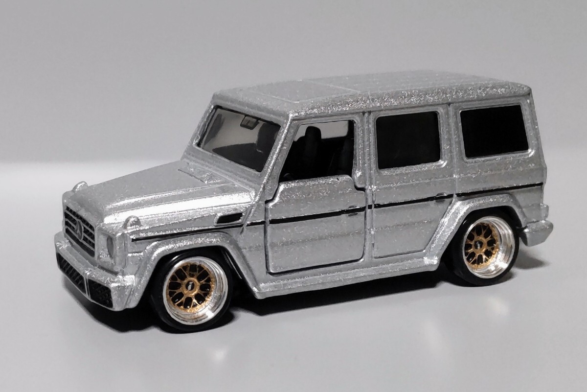 希少 レア 1/62 メルセデスベンツ Gクラス 改 深リム BBS ローダウン カスタム 改造 シャコタン AMG ブラバス SUV ドイツ (1/64)の画像2