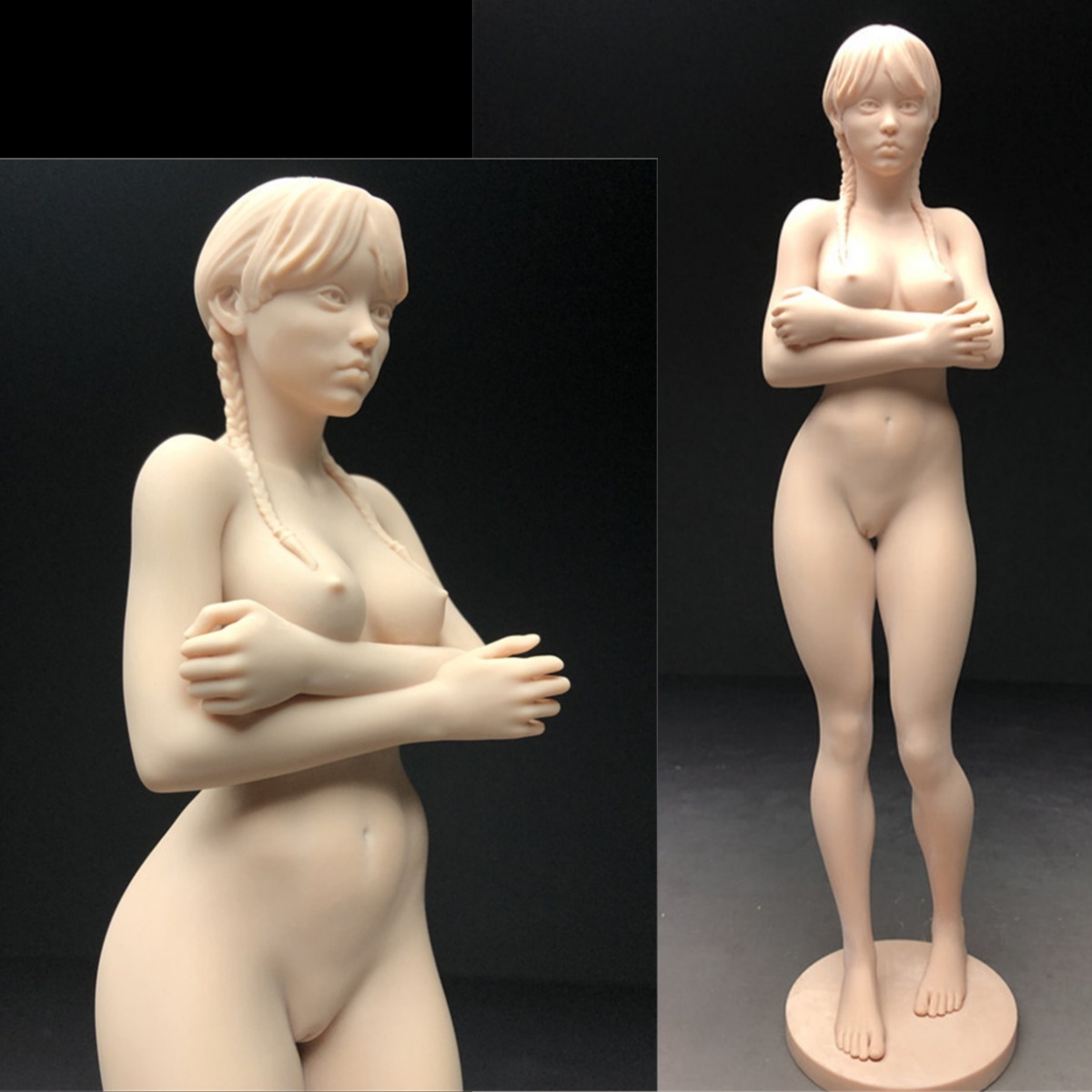 樹脂製　西洋彫り　女神　ヌード　デッサン人形　ポージング　女性　少女　フィギュア　美人　裸婦　仏像　重さ約102ｇ_画像1
